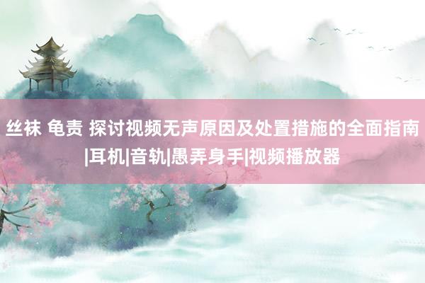 丝袜 龟责 探讨视频无声原因及处置措施的全面指南|耳机|音轨|愚弄身手|视频播放器