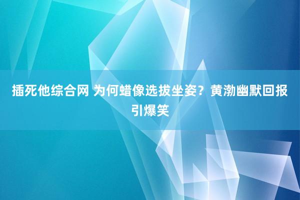 插死他综合网 为何蜡像选拔坐姿？黄渤幽默回报引爆笑
