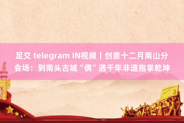 足交 telegram IN视频｜创意十二月南山分会场：到南头古城“偶”遇千年非遗指掌乾坤