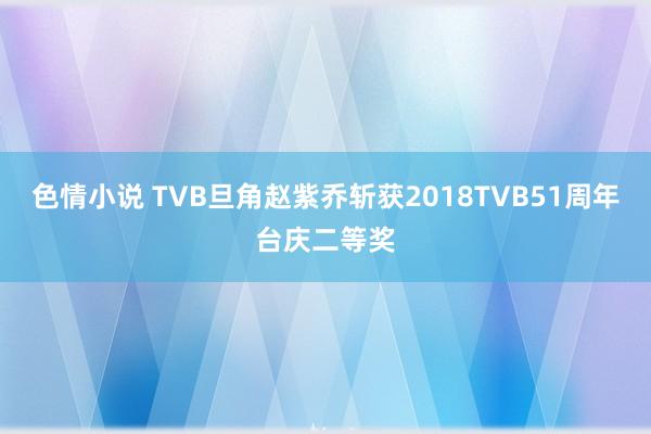 色情小说 TVB旦角赵紫乔斩获2018TVB51周年台庆二等奖